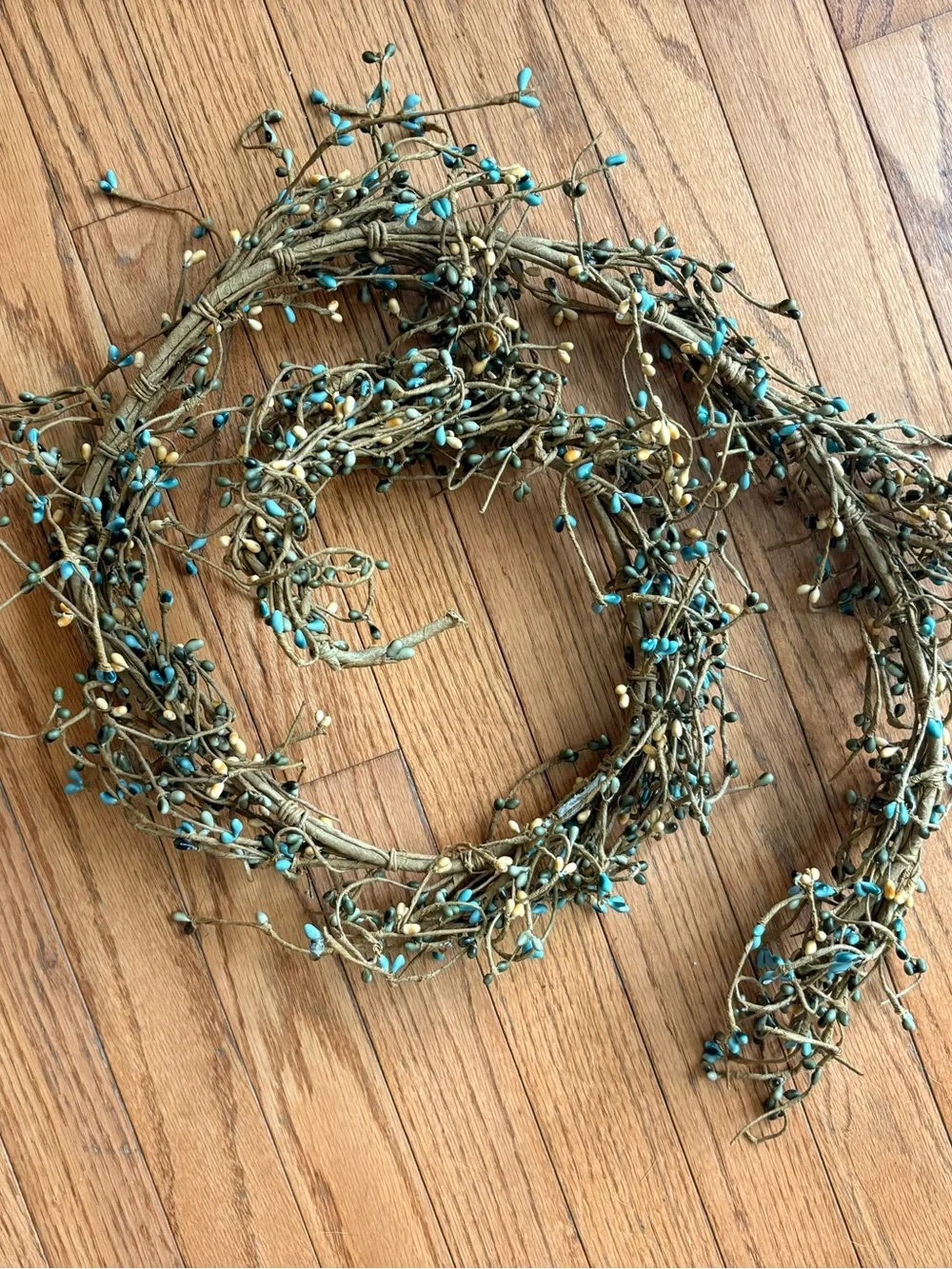 Vintage 3 Pc  Floral Pip Decorative Berry Garland - Picture 2 of 7